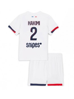 Billige Paris Saint-Germain Achraf Hakimi #2 Bortedraktsett Barn 2025-26 Kortermet (+ Korte bukser)